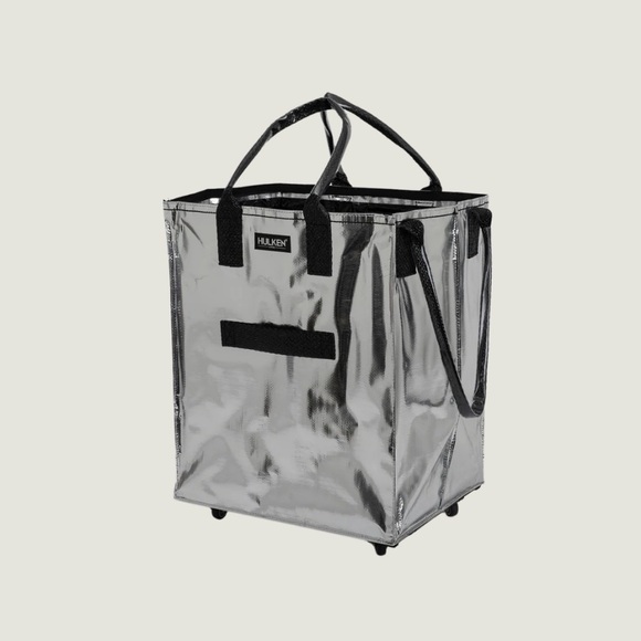 Hulken Handbags - Hulken Silver Metallic Utility Tote Bag Large